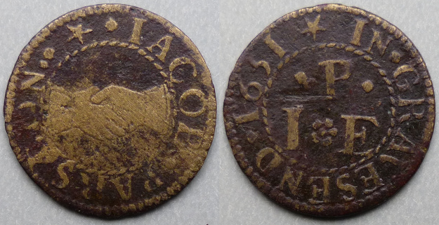 Gravesend, Jacob Parscon 1651 farthing N2584